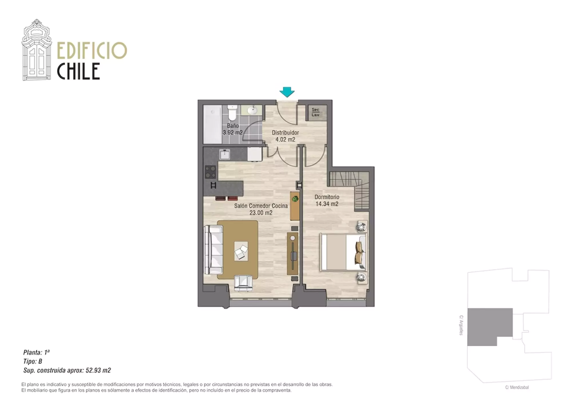 Vivienda de un dormitorio